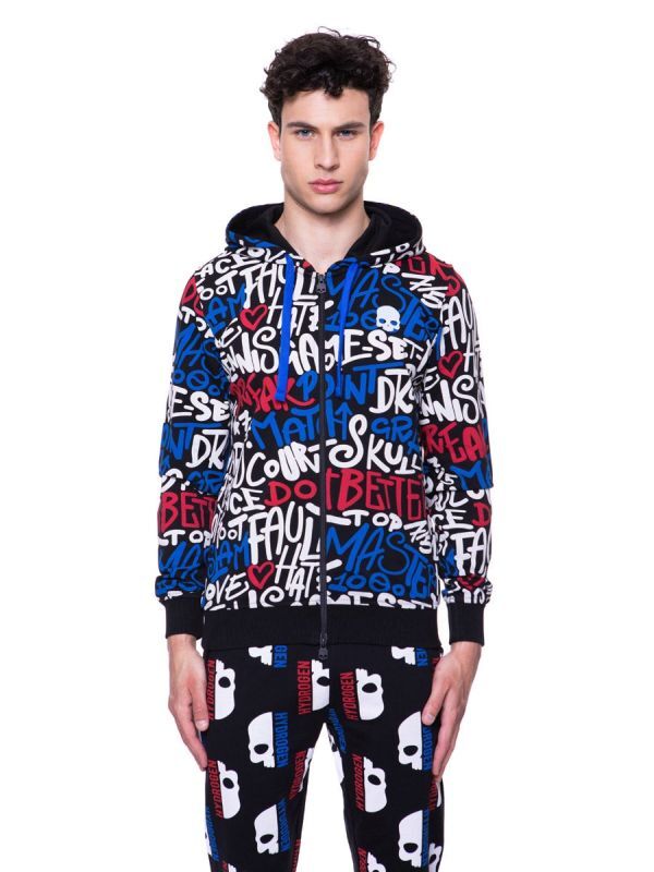 Hydrogen Graffiti FZ Hoodie Man black 15 477 Tennis 24.ru