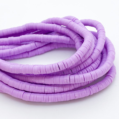 Бусина-диск, цвет сиреневый, размер 4 мм, цена за нить 40 см