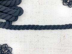 Веревка х/б крученая, d 10 мм, чёрный