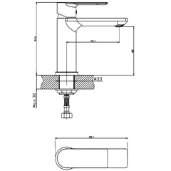 Смеситель для раковины с гигиеническим душем HAIBA HB12505 хром