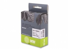 Лента Cactus CS-TZ251 (TZE-251) черный для принтеров Brother P-touch P700, PT-P750W, PT-P900W, PT-P950NW, PT-D450VP, PT-D600VP, PT-2430PC, PT-2700VP, PT-9700PC (24 мм x 8 м)