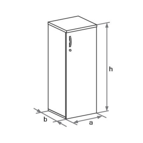 Шкаф закрытый узкий (h=1205) БОСТОН