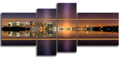 Модульная картина "Ночной Нью-Йорк панорама"