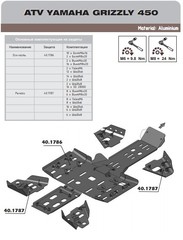 Защита рычагов для YAMAHA Grizzly 450 2009- STORM 1787