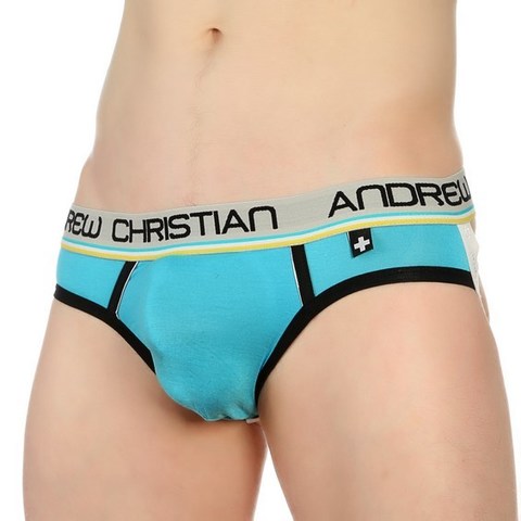 Мужские трусы джоки голубые Andrew Christian Tighty AC5-M119