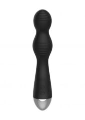 Чёрный вибратор с электростимуляцией E-Stimulation G-spot Vibrator - 19,5 см. - 