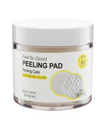 Scinic Feel So Good Peeling Pad очищающие пилинг-спонжи с PНA кислотами