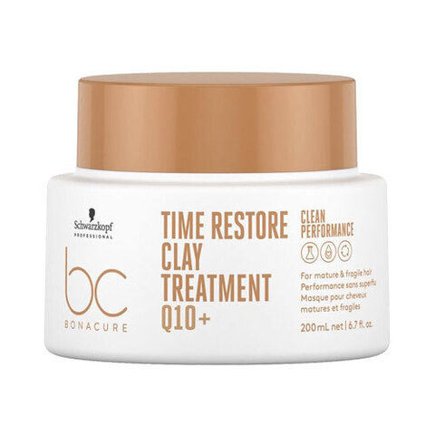 Schwarzkopf BC Bonacure Clean Performance Time Restore Clay Treatment Q10+ - Возрождающая маска