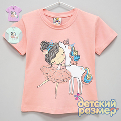 Футболка со стразами на принте