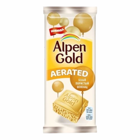 Шоколад ALPEN GOLD Aerated Белый пористый 80 г РОССИЯ