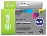 Картридж струйный Cactus CS-EPT0735 T0735 черный, голубой, пурпурный, желтый набор (45.6мл) для Epson Stylus С79, C110, СХ3900, CX4900