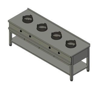 ПЛИТА ГАЗОВАЯ ВУЛКАН-HEIDEBRENNER KSW 04 WOK АРТ.8789