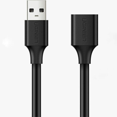 Кабель  UGREEN US103 (10313) USB 2.0 A Male to A Female Cable, 0,5м, черный