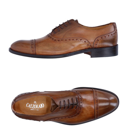 Коричневые кожаные cap-toe ботинки оксфорд Il Calzolaio Made in Italy
