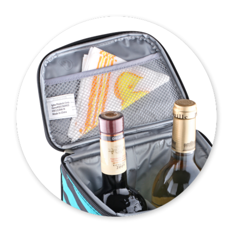 Сумка-холодильник Igloo 2 Bottle Wine Tote 16 (синий, зебра)