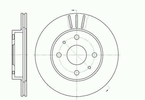 Диск тормозной вентилируемый G-brake  GR-02797