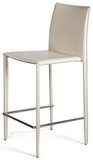 Стул полубарный Rolf, кожа бежевый