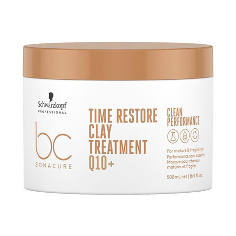Schwarzkopf BC Bonacure Clean Performance Time Restore Clay Treatment Q10+ - Возрождающая маска