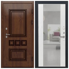 Купить Входная дверь термо Аура - Алиса ПВХ ясень белый с зеркалом