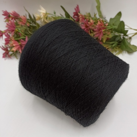 100% гребенной меринос Cashwool от Zegna Baruffa 1500м/100гр - Черный 008800