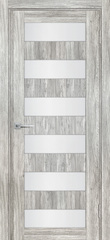 Дверь PSL-35 / Цвет Сан-ремо серый / белый сатинат / Двери PROFILO PORTE