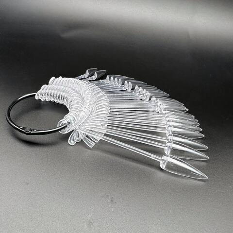 Палитра-веер на 24 цвета БАНТИК (прозрачная,заостренная,кольцо)