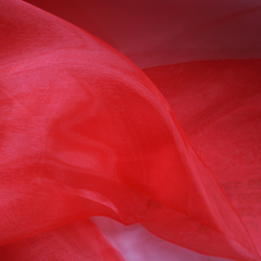 Органза, 150 см, красный