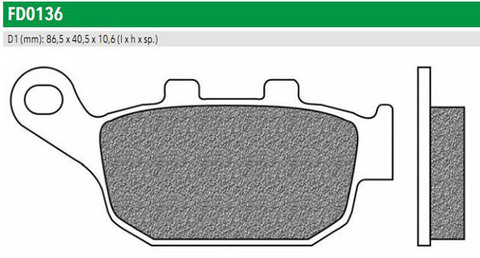 Задние тормозные колодки Newfren FD0136BT (FDB531P)