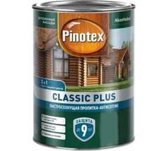 Пропитка декоративная для защиты древесины Pinotex Classic Plus 3 в 1 база CLR 0,9 л.
