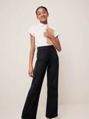 Брюки школьные с высокой талией для девочки Next Q76-862, Черный