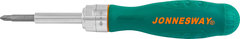 Jonnesway DR0107S Рукоятка отверточная трещоточная в наборе с битами, 7 предметов 48818