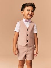 Комплект из четырех предметов для мальчика Next E51-033, Розовый, Белый