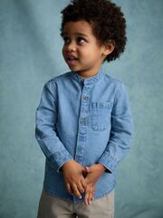 Рубашка джинсовая для мальчика Next E32-529, Синий