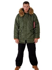 Парка Alpha Industries N-3B Slim Fit Sage Green (Зеленая)