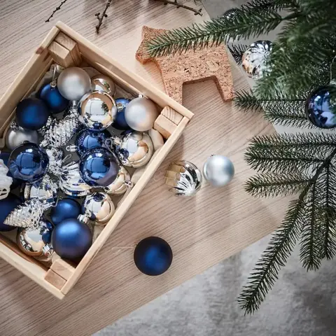 Набор ёлочных украшений (шар) Vintertid, 32 шт, пластик, разноцветный