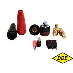 Комплект деталей DDE DPW200 (разъемы сварочных проводов+выключатель+зажимы) п.13-18 (12036038)