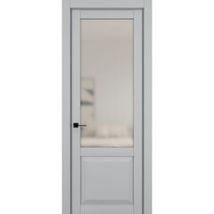 Купить Межкомнатная дверь керамик NC 4 шеллак серый остеклённая