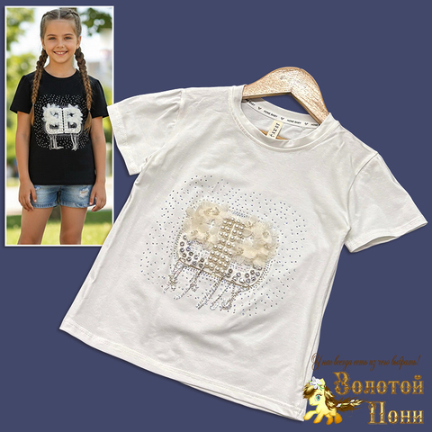 Футболка девочке (5-8) 251220-R2051