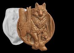 Силиконовый молд Собака (медальон) № 0464