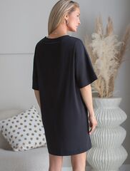 Платье из премиального хлопка с вышивкой на рукаве  D42.090 (130874)