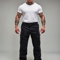 Карго штаны черные Yakuza Premium 3953