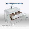 Aquanet 312427 Тумба с раковиной Ирис new 70 подвесная 1 ящ. 2 фасада цв.белый глянец (312427)