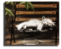 Постер "Спящий кот"