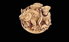 Силиконовый молд Рыба (медальон) № 0475