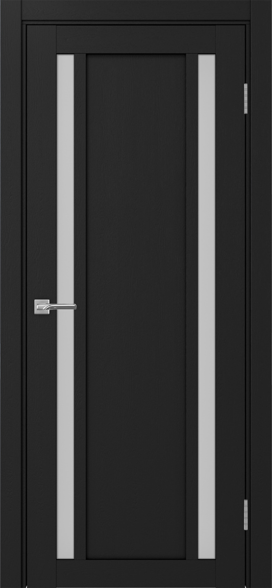 Дверь межкомнатная Оптима Порте Турин 522.212, цвет антрацит, экошпон, стекло мателюкс