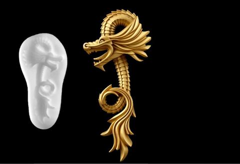 Силиконовый мол № 499 Дракон левый