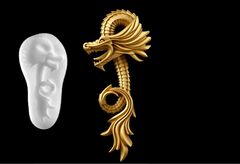 Силиконовый мол № 499 Дракон левый