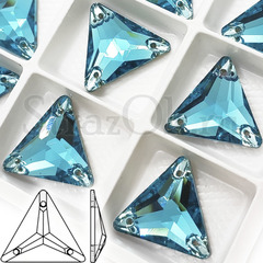 Купить пришивные стразы бирюзовые Aquamarine Triangle в Казани