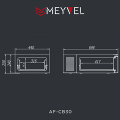 Компрессорный автохолодильник Meyvel AF-CB30 (12V/24V, 110V/220V опционально, 30л)