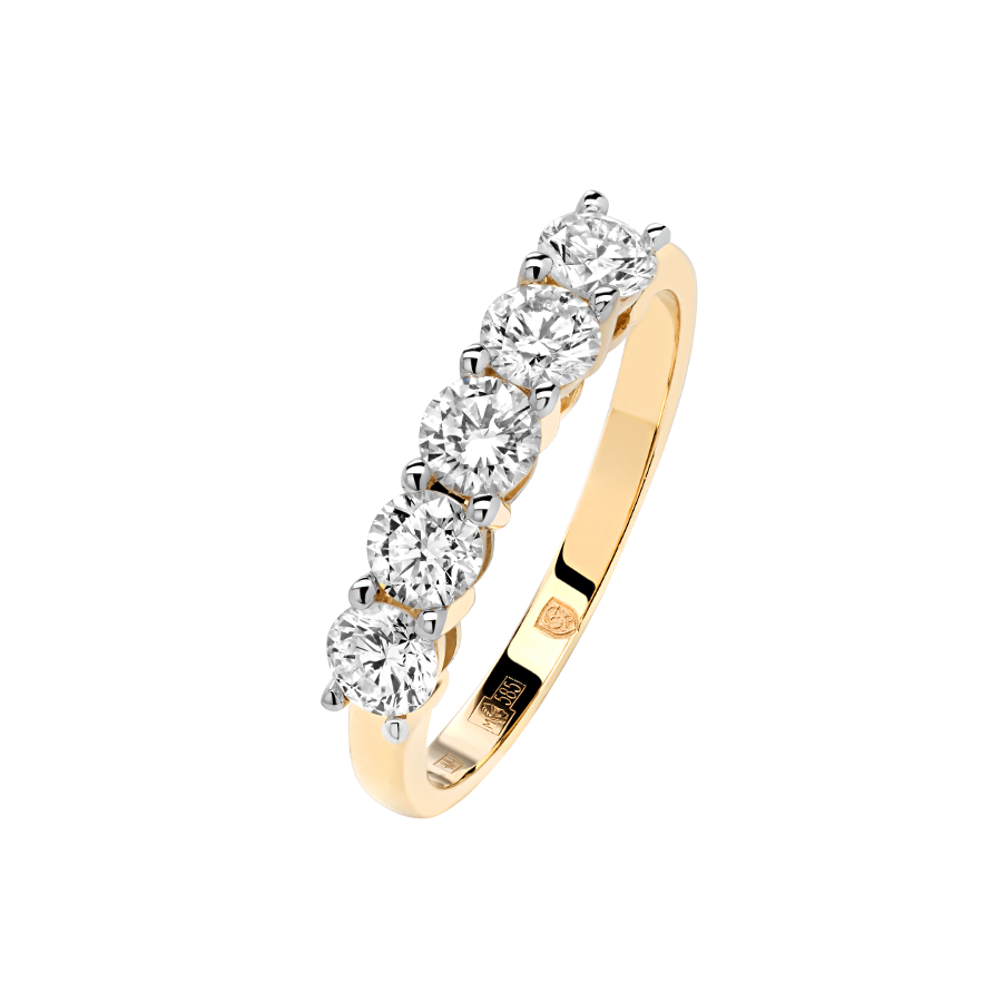 Кольцо с бриллиантом  из желтого золота JA-K-К6313560